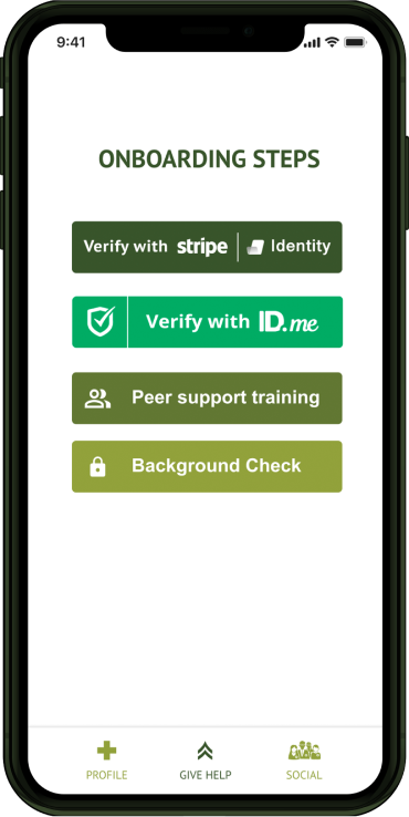Mobile screenshot with Sound Off app onboarding steps